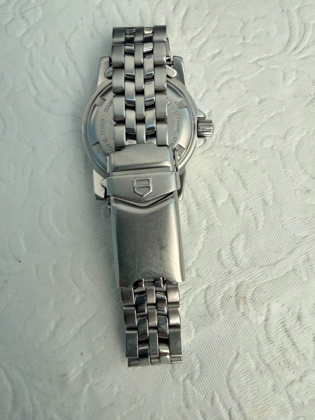 TAG Heuer 2000 Quartz 200m White Dial Date Steel Diver Watch w/ Box