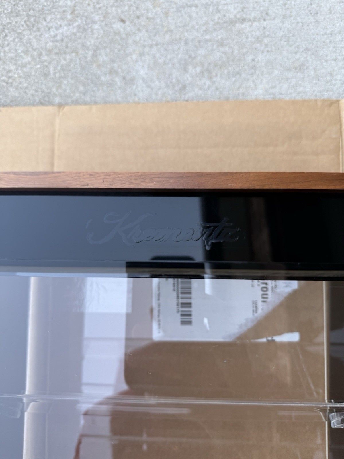 Vtg Krementz Countertop Jewelry Display Case Spinning Wood & Acrylic~GREAT