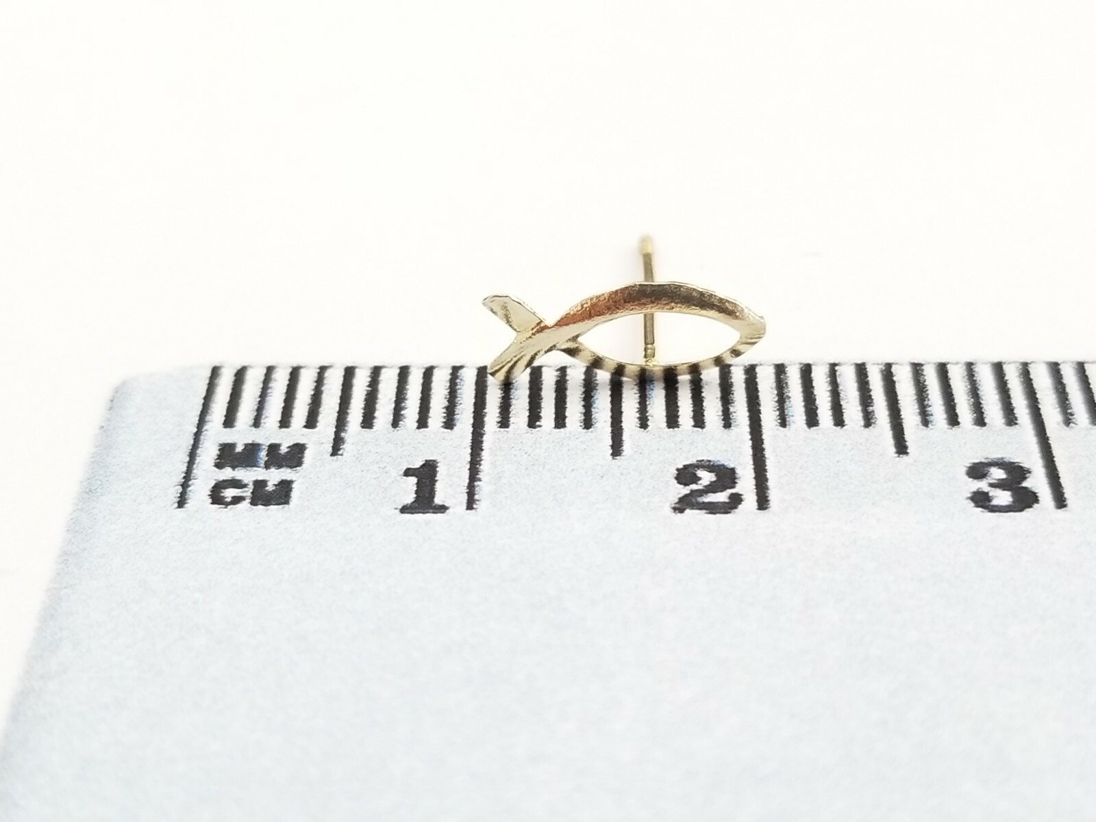 Clearance 10k Yellow Gold Christina Fish Jesus Girl Women All Ages Earring