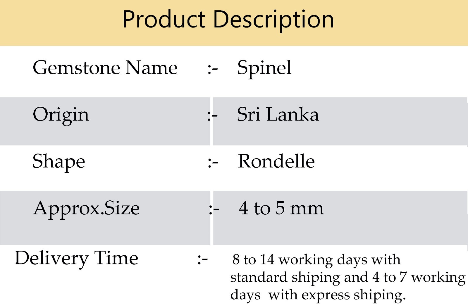 Multi Color Spinel 4-5mm Faceted Rondelle Gemstone Necklace 18″ Sri Lanka