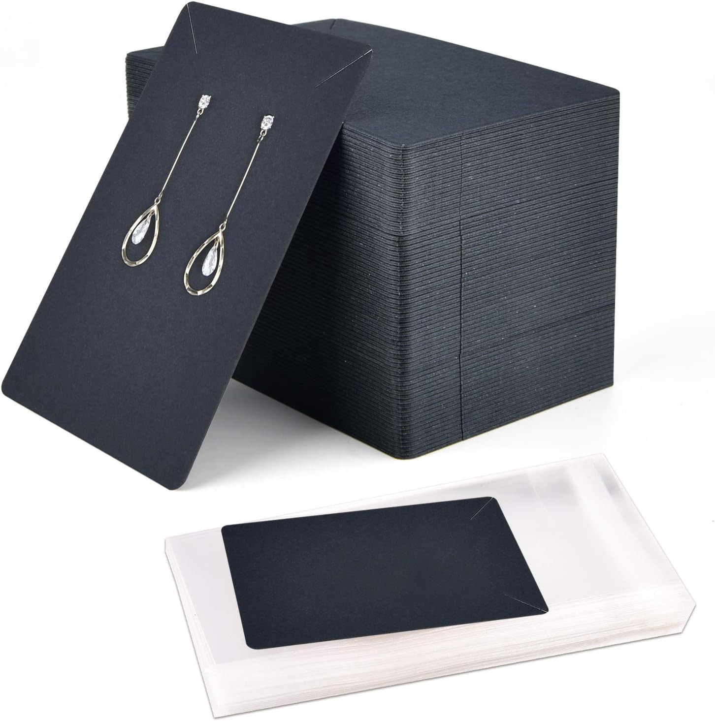120 Pieces Earring Necklace Display Cards Jewelry Holder Cards Paper Tags with 1
