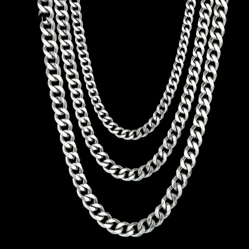 Men’s Stainless Steel Cuban Link Chain Necklace