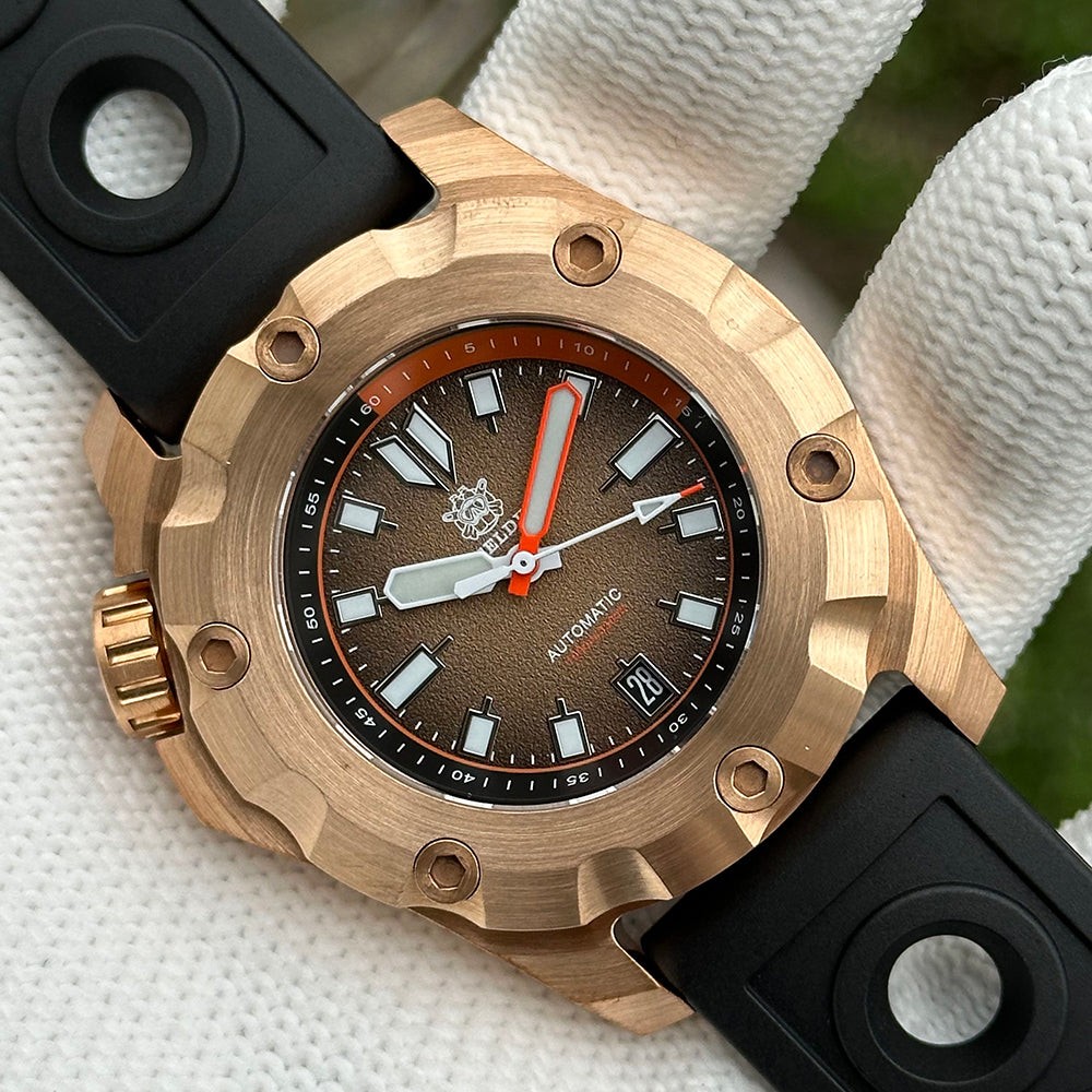 STEELDIVE SD1942S Mens Bronze 45mm 1000M Automatic Dive Watch NH35 Sapphire