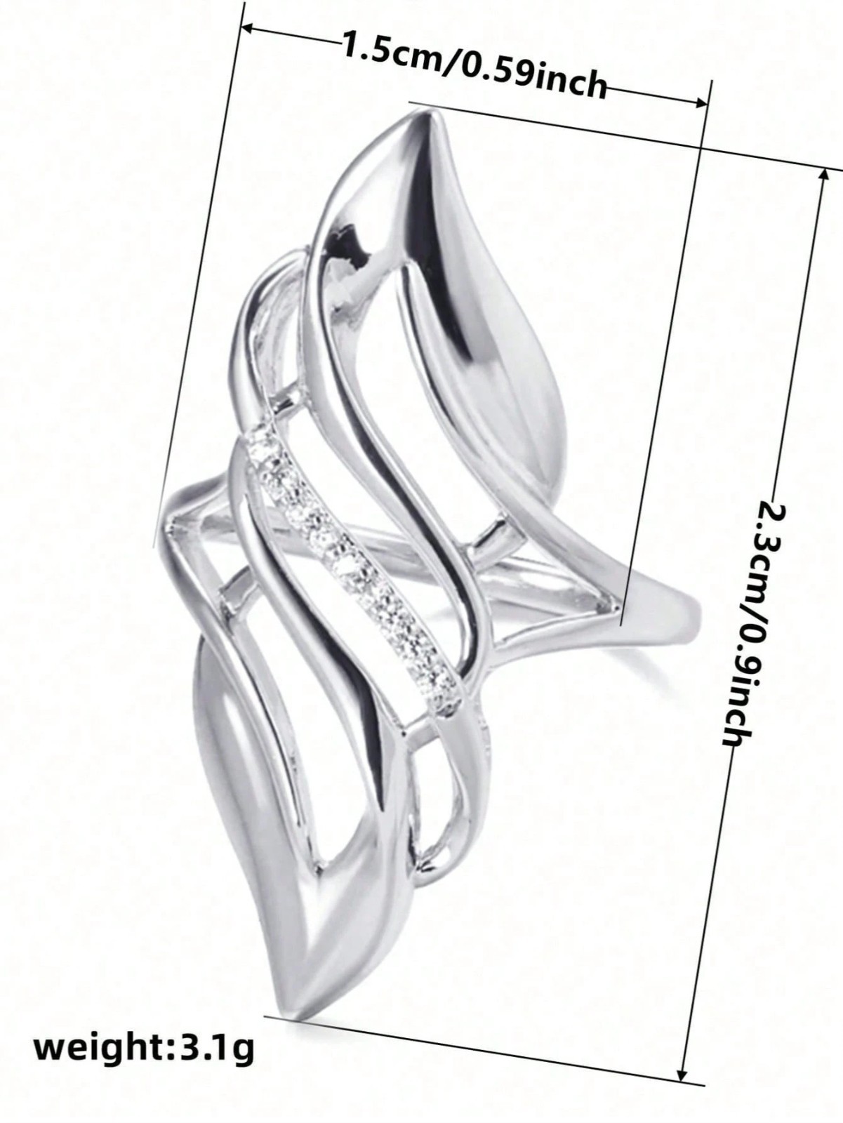 Elegant Cubic Zirconia Ring Round Cut Women’s Engagement CZ Ring Gift for Her US