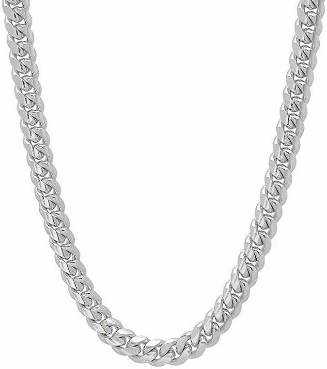Verona Jewelers 925 Sterling Silver 6MM Italian Miami Cuban Necklace/Bracelet