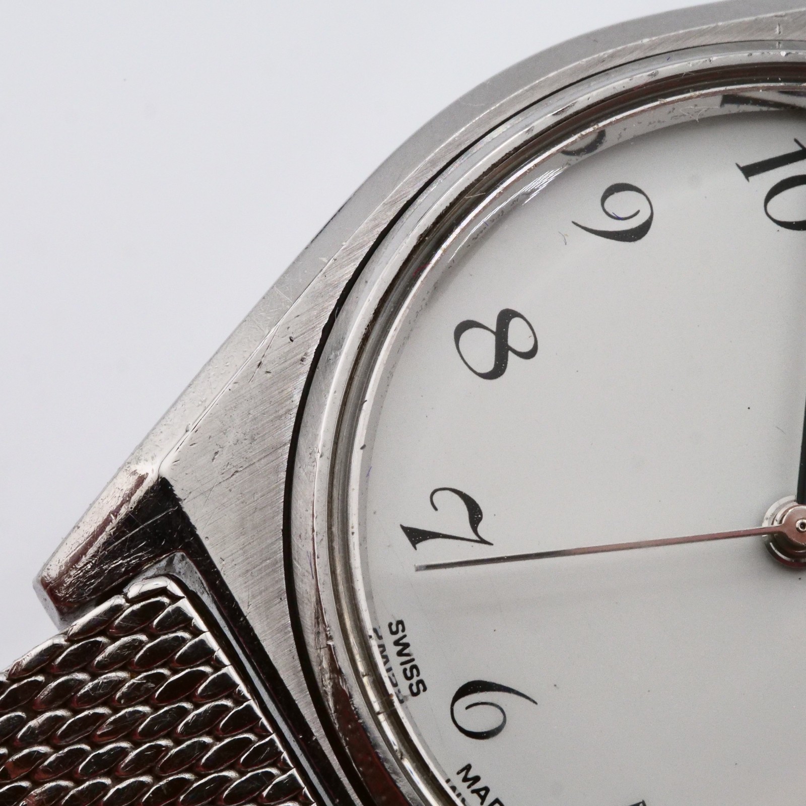 Zenith 01.1670.360 Steel White Dial Manual Wind Vintage Watch 1970s works well