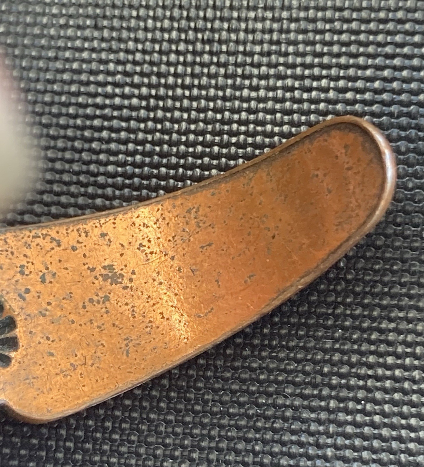 Vintage Southwest Copper Stamped Concho Star Cuff Bracelet Tourist (5.2″ + Gap)