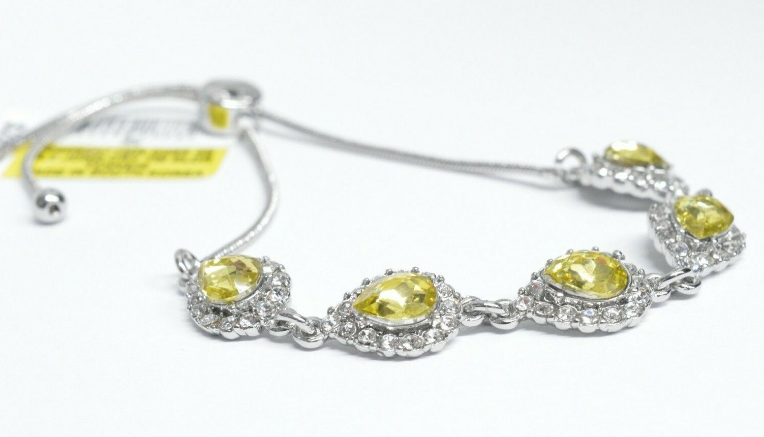 Charter Club Crystal & Stone Slider Bracelet, Silver-tone, Women’s Accessories