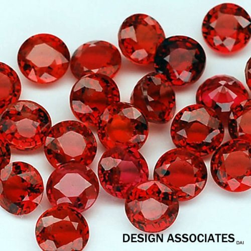 RUBY 7.50 MM ROUND CUT EARTH MINED AND TREATED GEMSTONE AAA (169617)