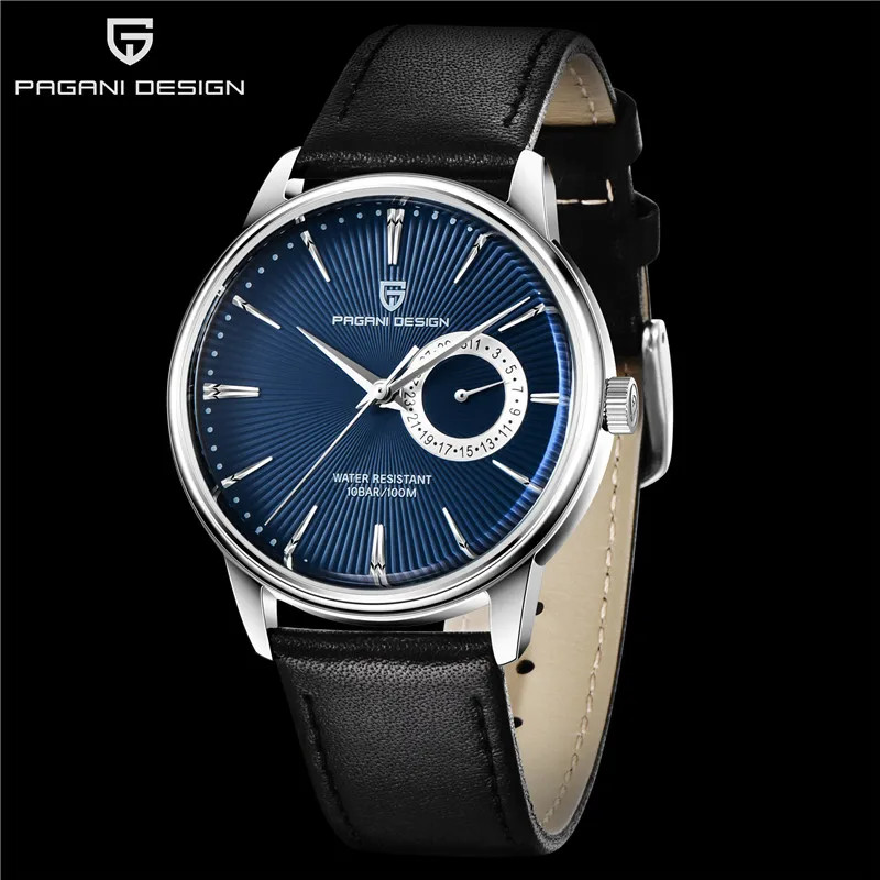 PAGANI DESIGN 1645 Men’s Military Quartz Watch Stainless Steel Waterproof