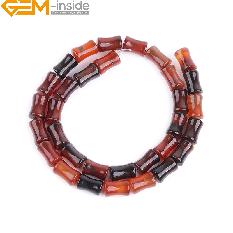 Natural Gemstone Bamboo Bone Assorted Loose Beads For Jewelry Making 15″ 30Pcs