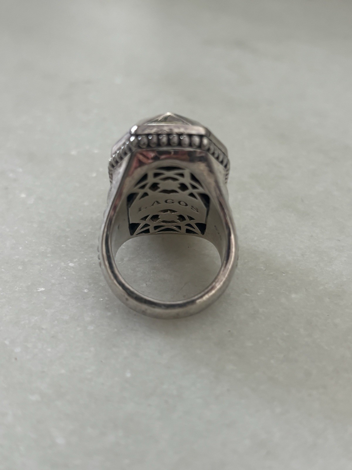 Lagos Chunky Large Faceted Ring sz 7.25