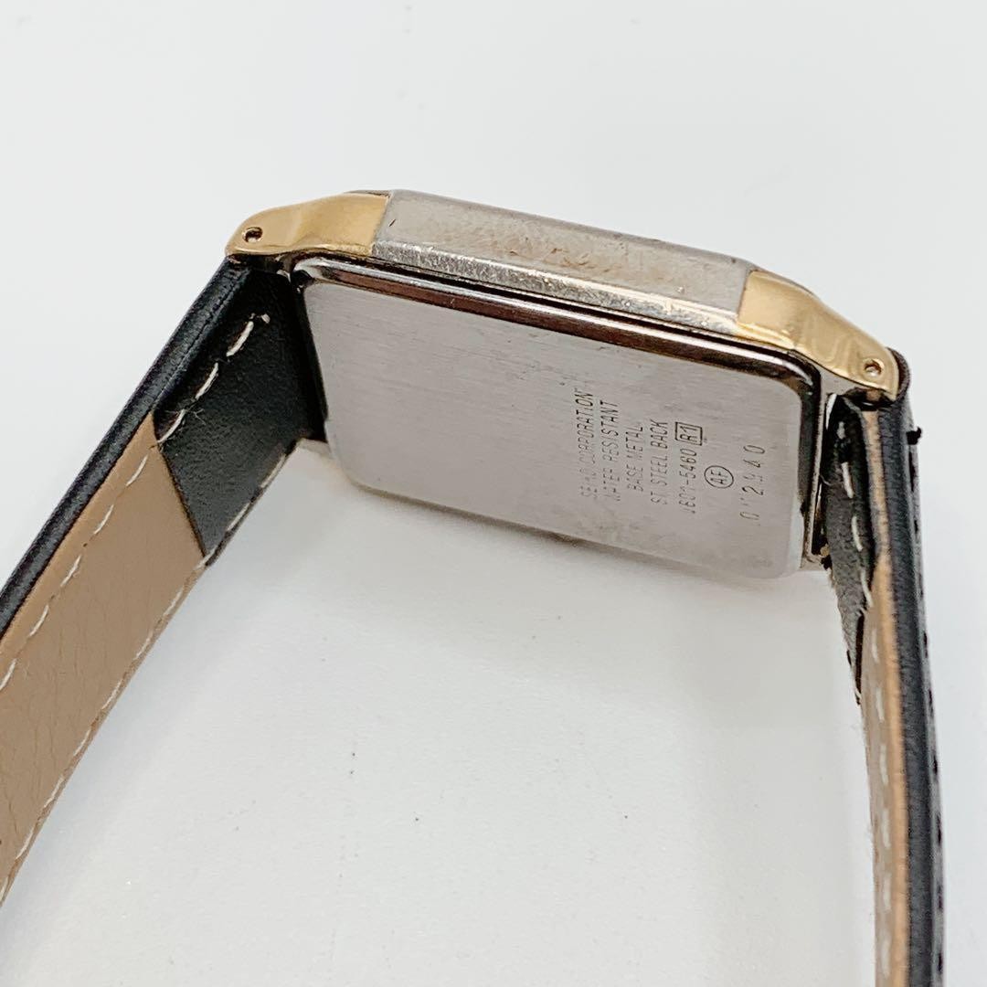 [New Battery] SEIKO Session Men’s Quartz Watch, Square Shape