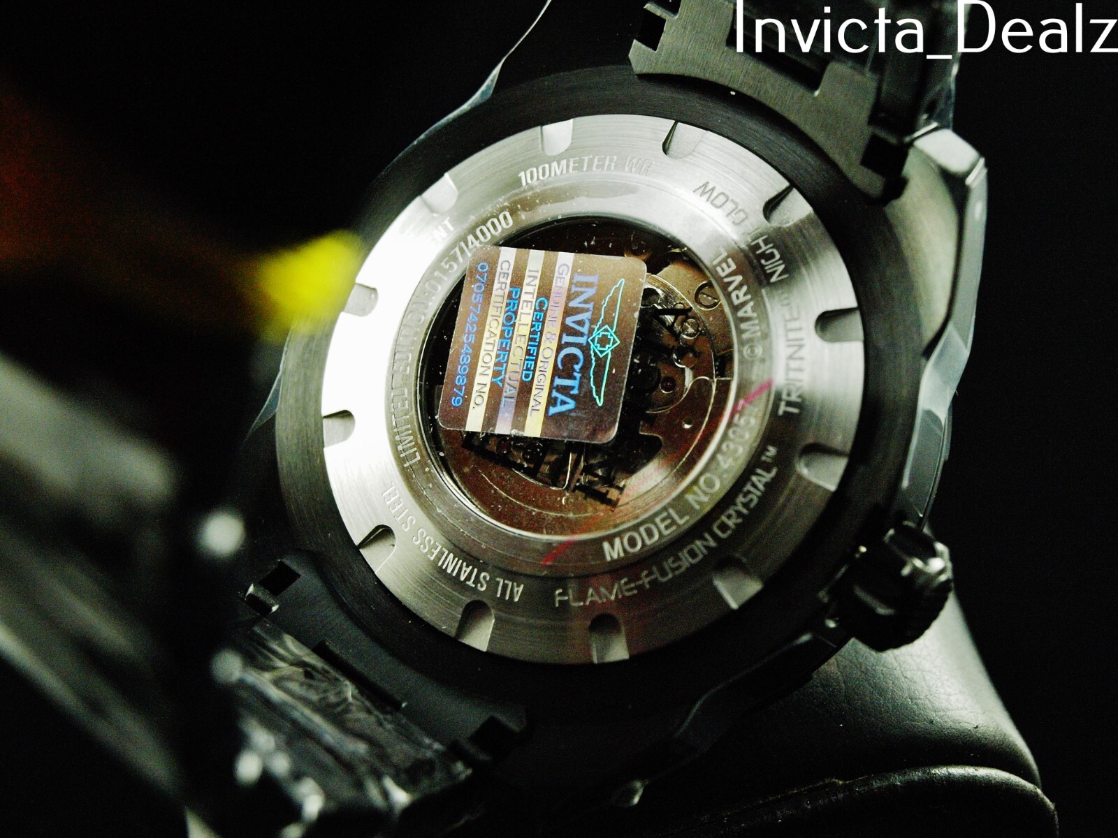 Invicta Men 52mm Limited Edition BOLT CAPTAIN MARVEL Automatic Black SS Watch
