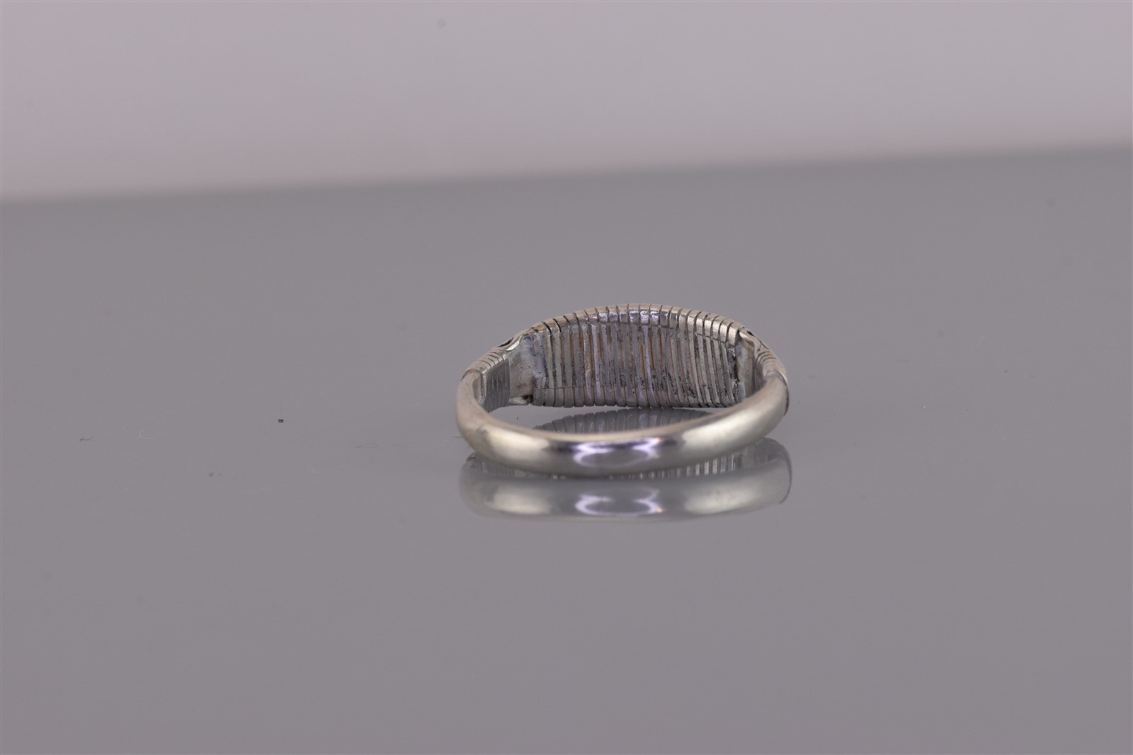 Sterling Silver 6mm Balinese Themed Looped Collar Wrapped Band Ring 925 Sz: 8