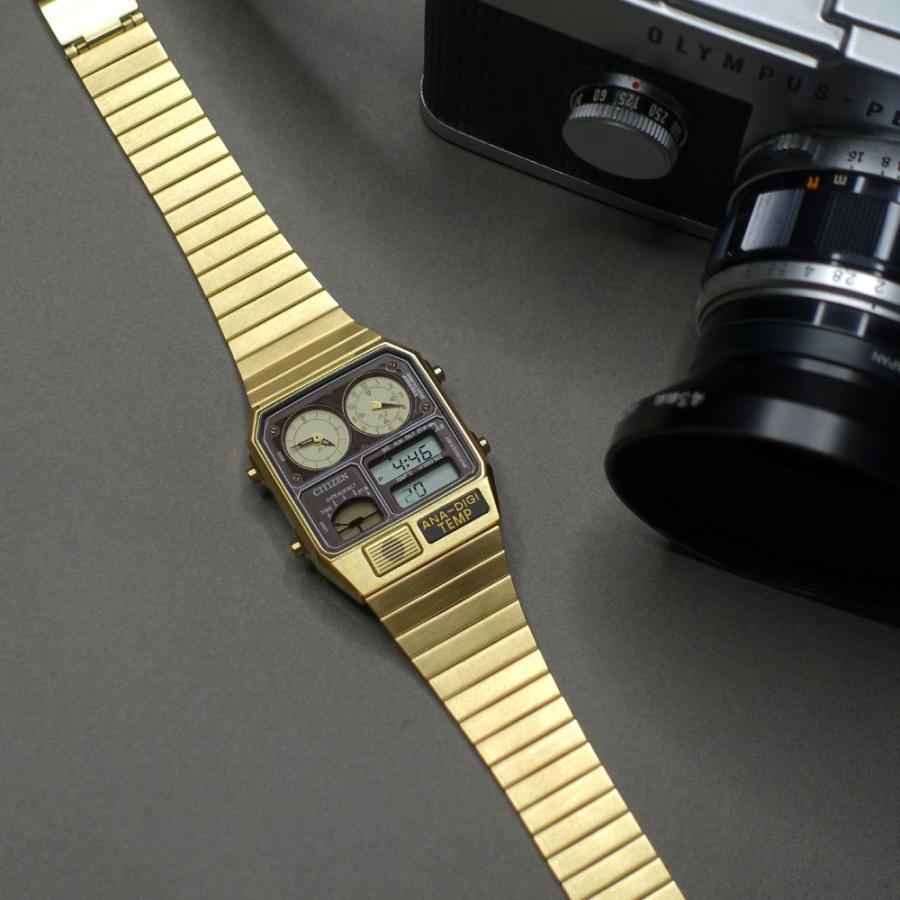 CITIZEN COLLECTION ANA-DIGI TEMP JG2103-72X Analog Digital Men Watch Gold Brown