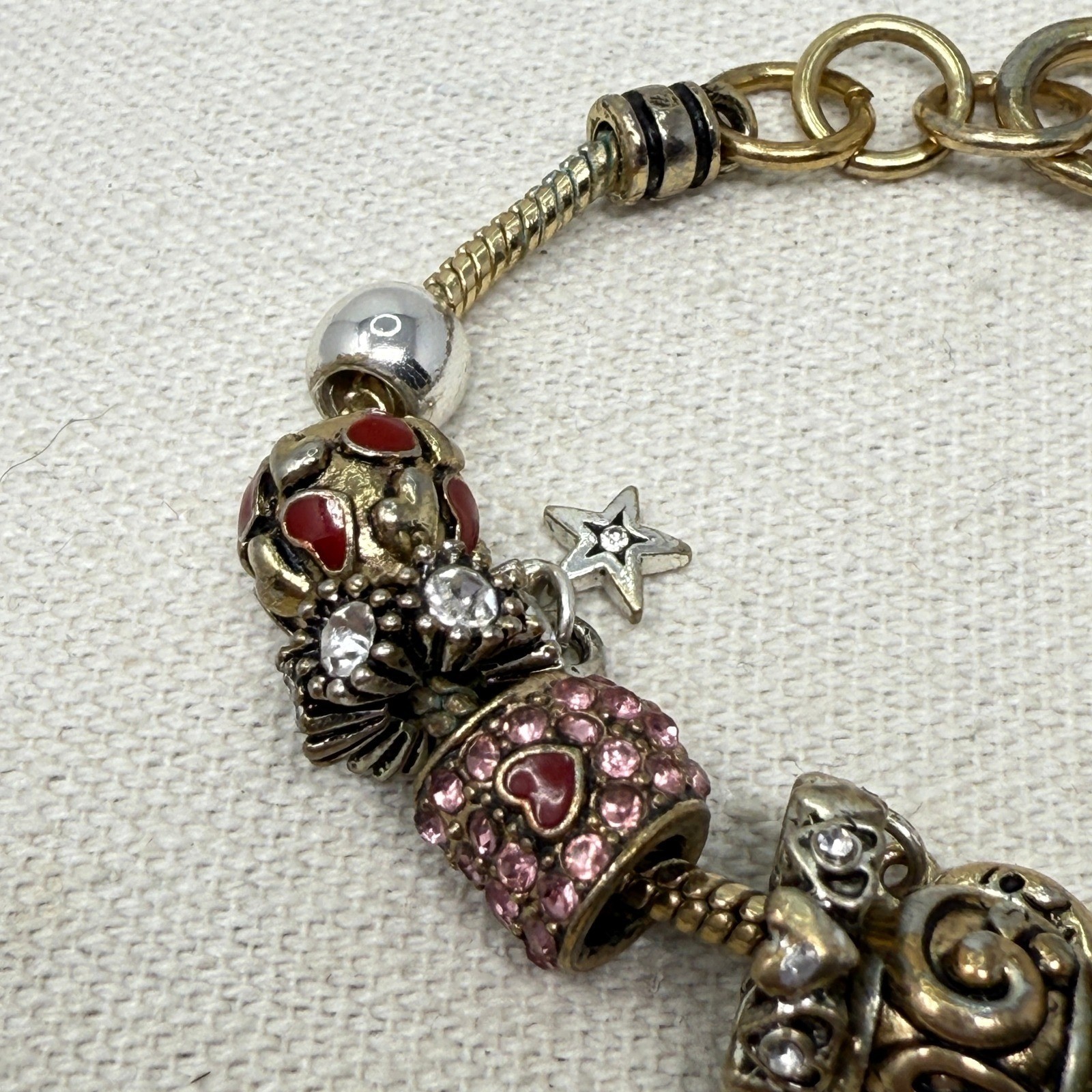 Landau Charm Bracelet Love You to the Moon & Back Celestial Pink Spring Color