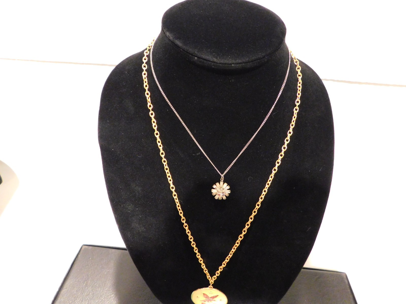 Pair of F.O.E Pendant Necklaces(23″ & 16″) See Photos for Details