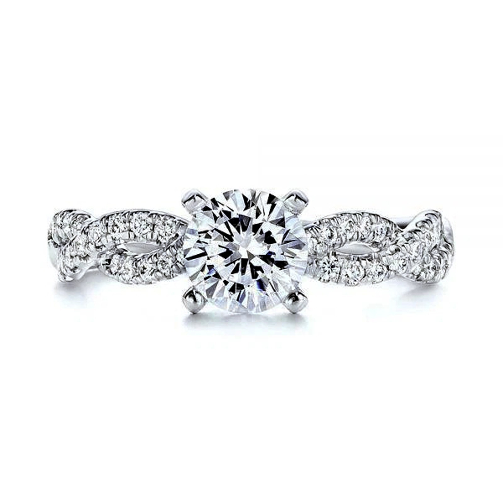 6.50 Cts. Round Shape Certified White Diamond Ring In 925 Silver – Tariff Free