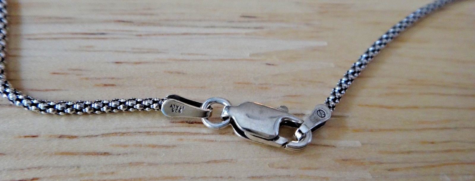 Sterling Silver 1.5mm Popcorn Chain in size 16″ 18″ 20″ 24″ or 30″ Lobster clasp