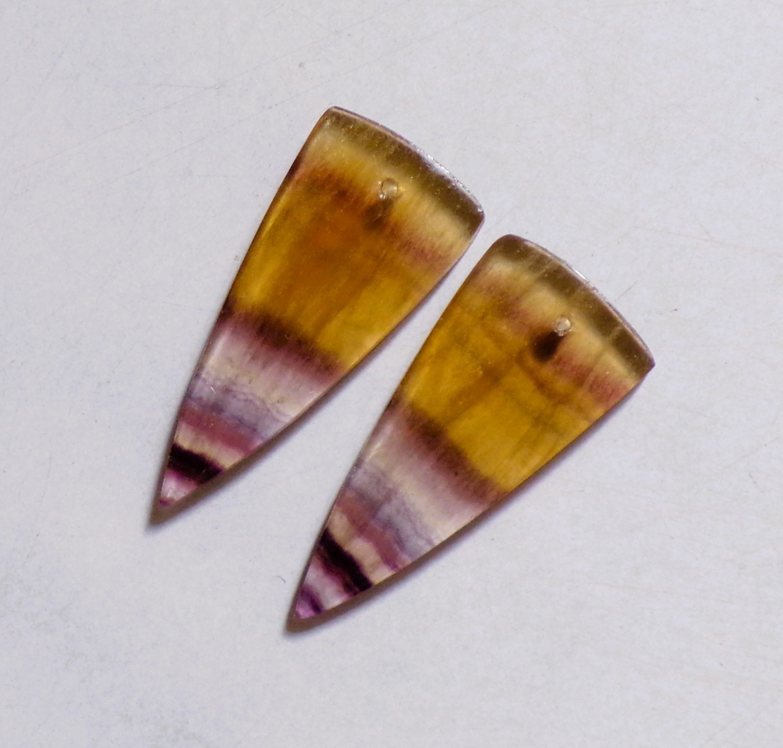 39.40 Cts Natural Fluorite Drilled Cabochon Match Pair Gemstone 35X15.4MM 25