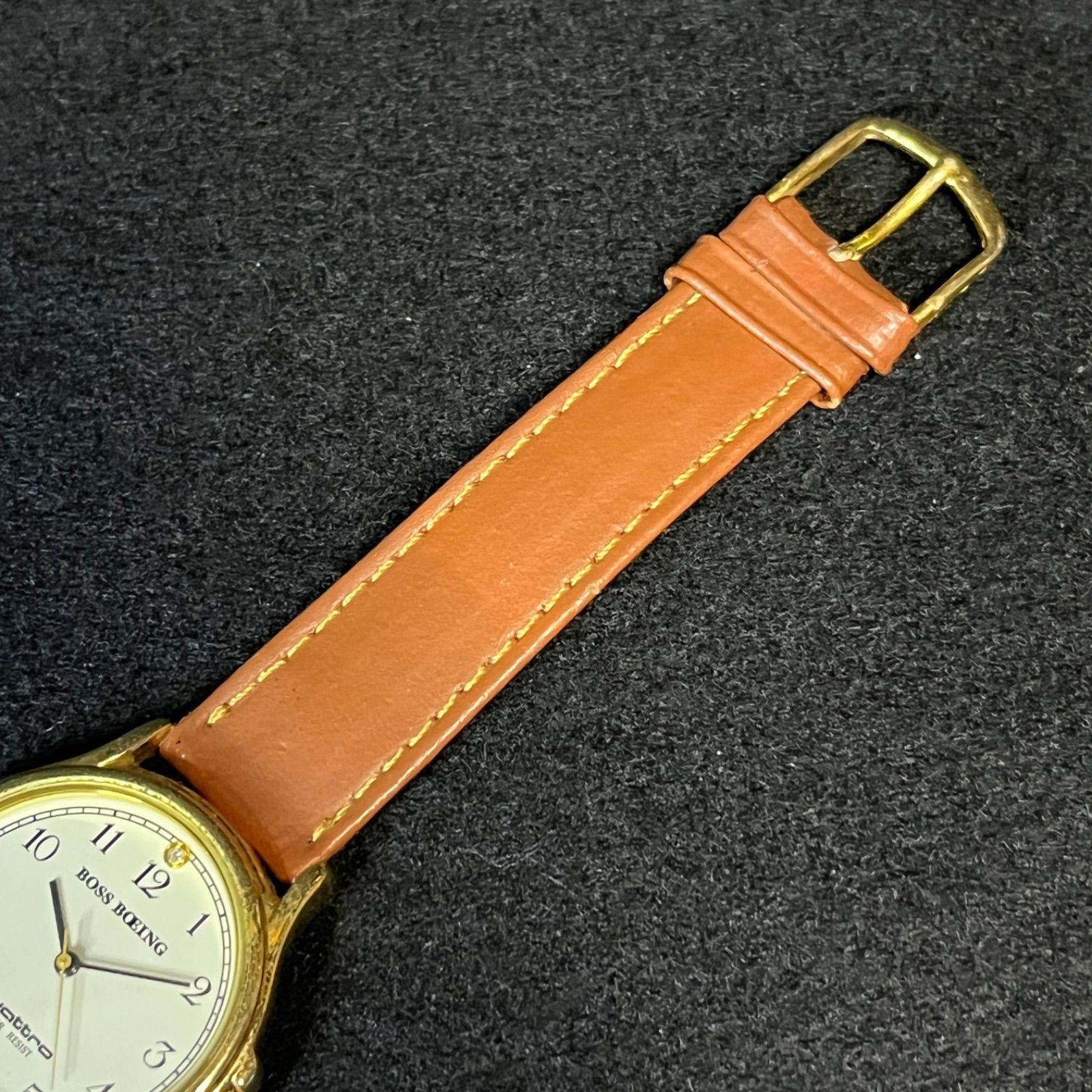 Working Item Cuattro BOSS BOEING Gold Watch Function Checked