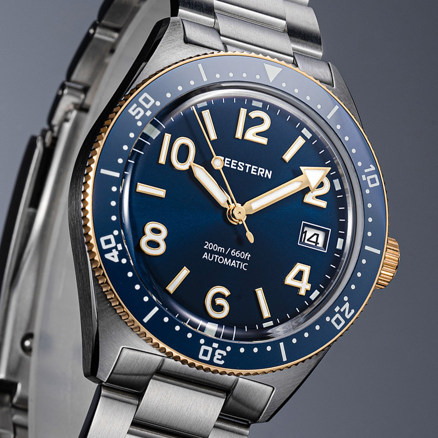 Seestern Domed Sapphire Mechanical Mens NH35 Diver Watch SEAGULL 1963 S434-2.07