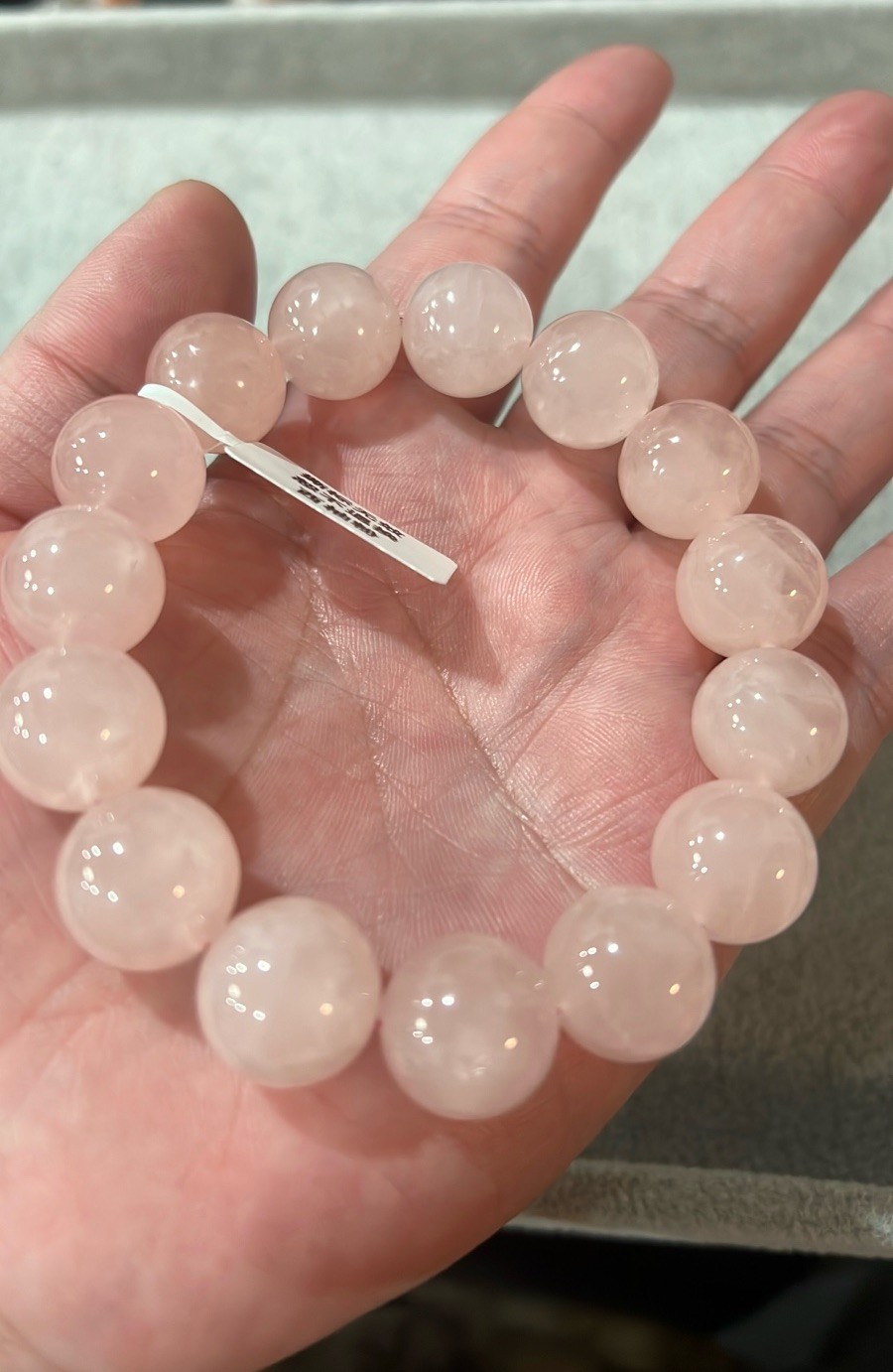 Natural Jelly Rose Quartz Bracelet 15mm
