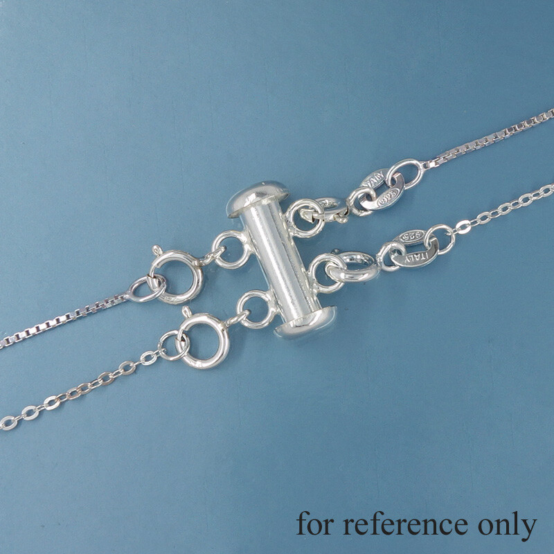 Sterling Silver Layered Necklace Detangler Multi Strand Tube Clasp Connector
