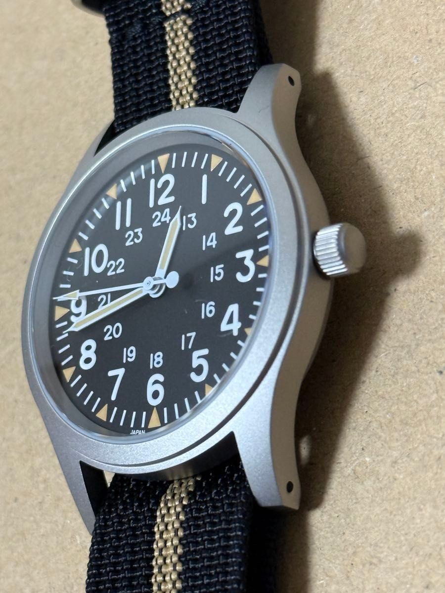Militard ML05B 38mm Quartz Miyota 2035 Sapphire 100m Military New From Japan