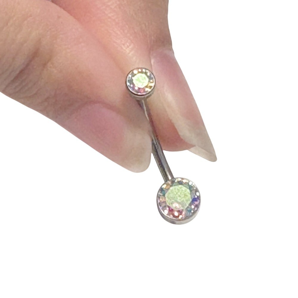 Less Than a GRAM G 23 TITANIUM F 136 Most Beautiful AAA CZs CHRISTINA Barbell.