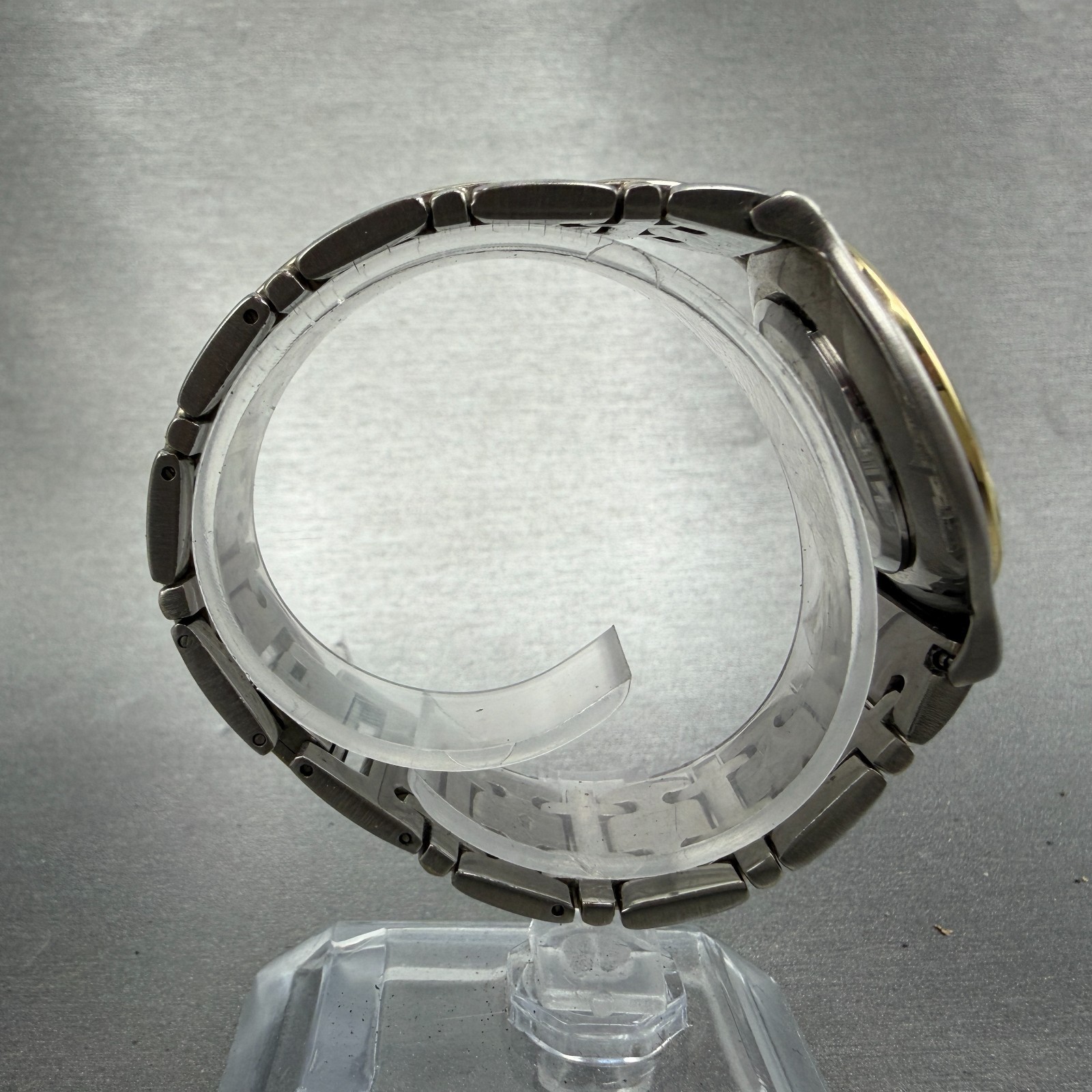 Skagen Watch Men 34mm Silver Dial Two Tone Round 32LGX New Battery Bracelet