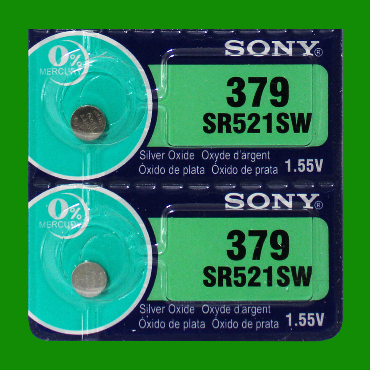 Sony 379 SR521SW Watch Battery – 2Pc