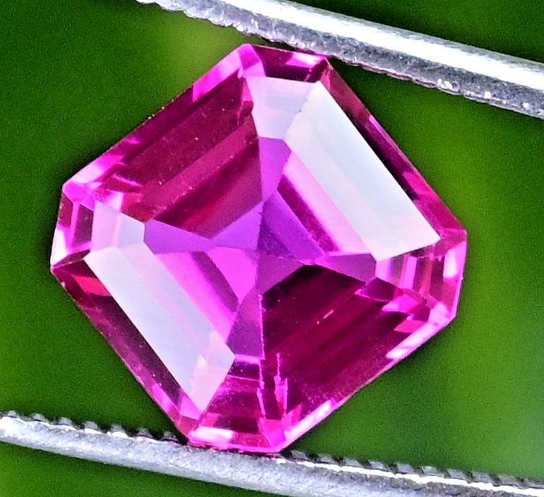 5.75 Ct Natural Mogok Pink Ruby Octagon Shape Certified Flawless Loose Gemstone