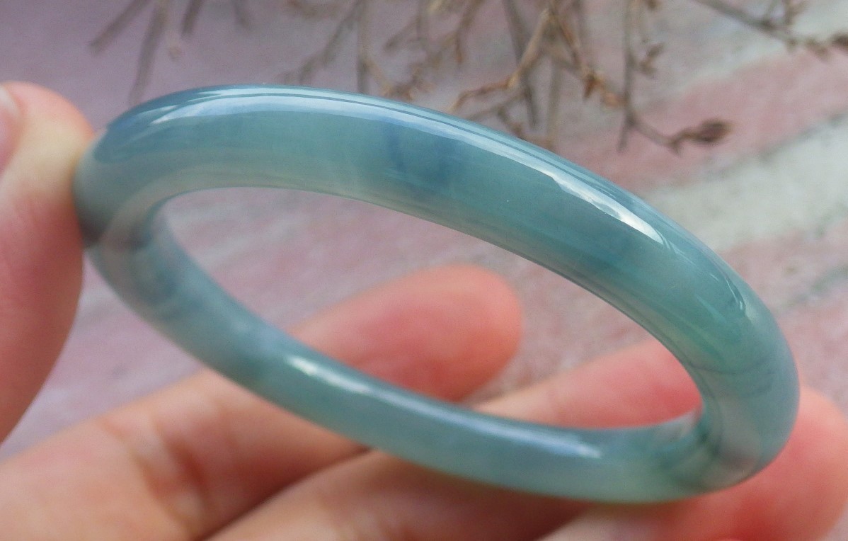 Video Certified Green A JADE Jadeite Baby Circle Bangle Bracelet 43mm 709583 AS