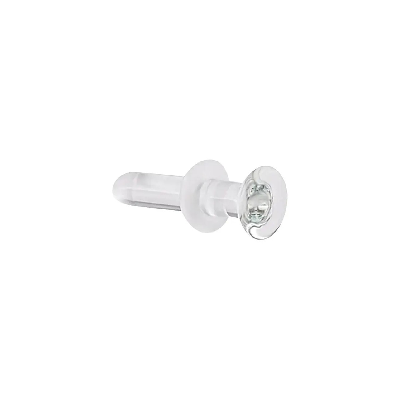 Clear Gorilla Glass Straight Flat Back Labret Studs Piercing Retainer 8G to 20G