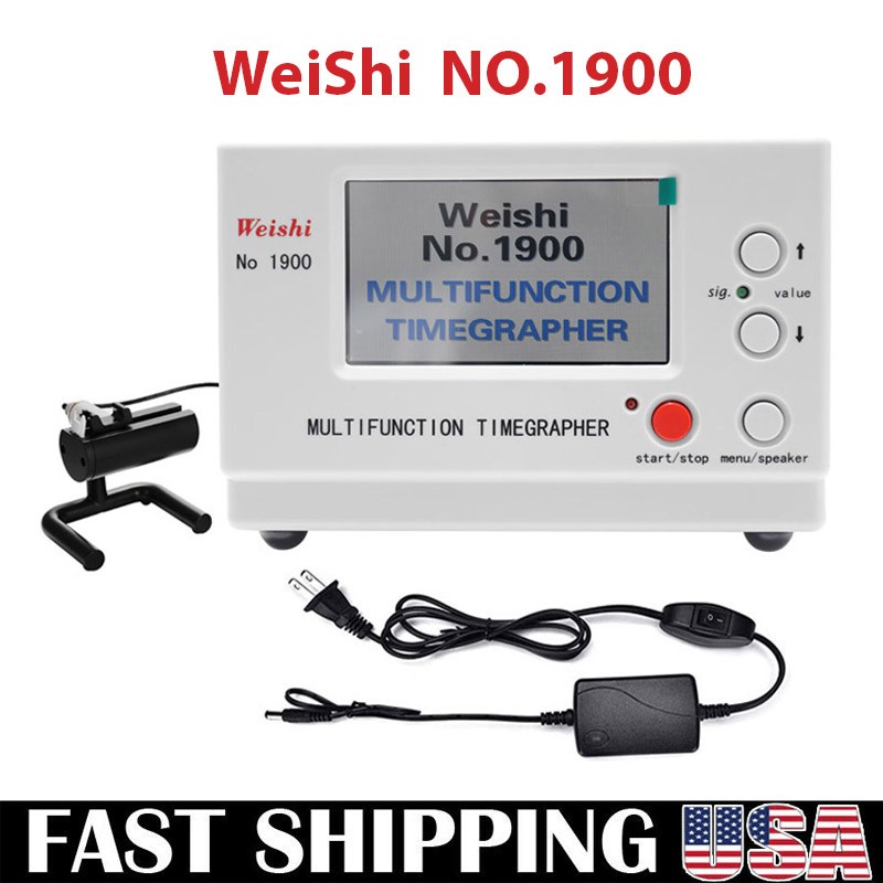 No.1900 Weishi Timegrapher Mechanical Watch Timing Machine Multifunction US Plug