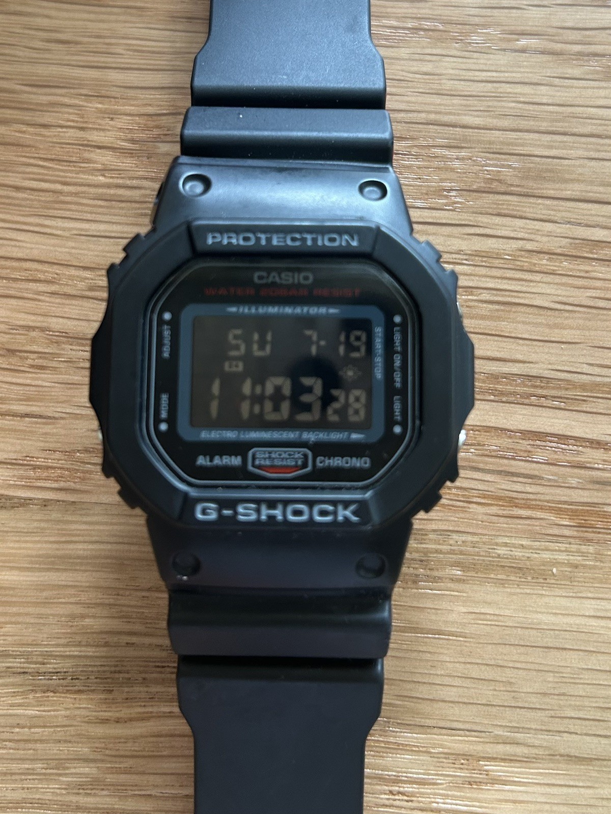 CASIO WATCH G-SHOCK DW-5600HR BLACK & RED HERITAGE SERIES 3229 WATER RESISTANT