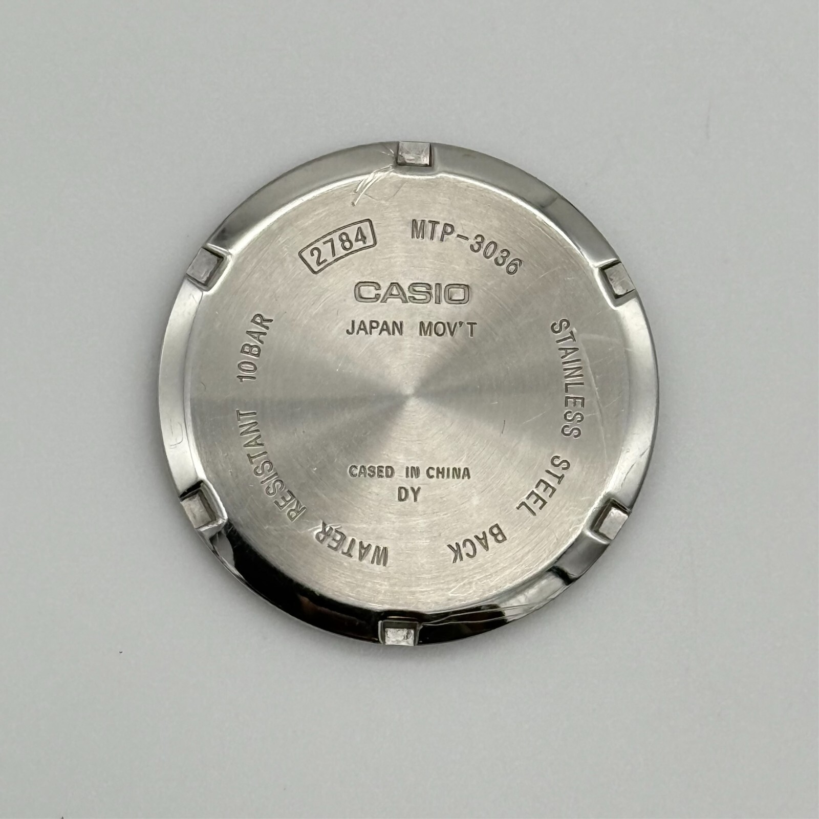 Vintage Men’s CASIO Stainless Steel Screw-Down Case Back for MTP-3036 (2784)