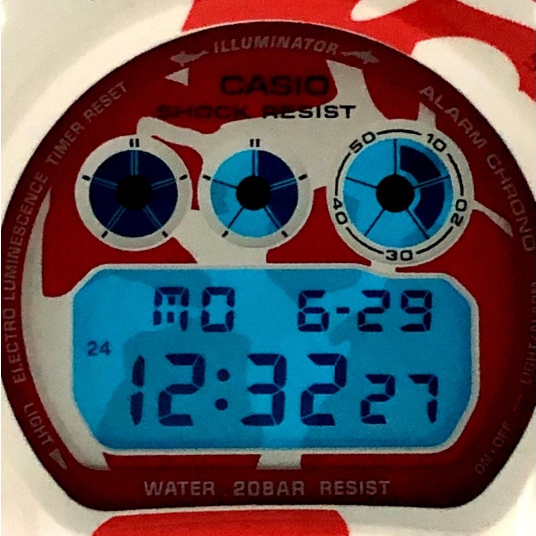 G SHOCK DW 6900JK 4 NISHIKIGOI Koi Red White 3rd BlackEyePatch Made in in June 2