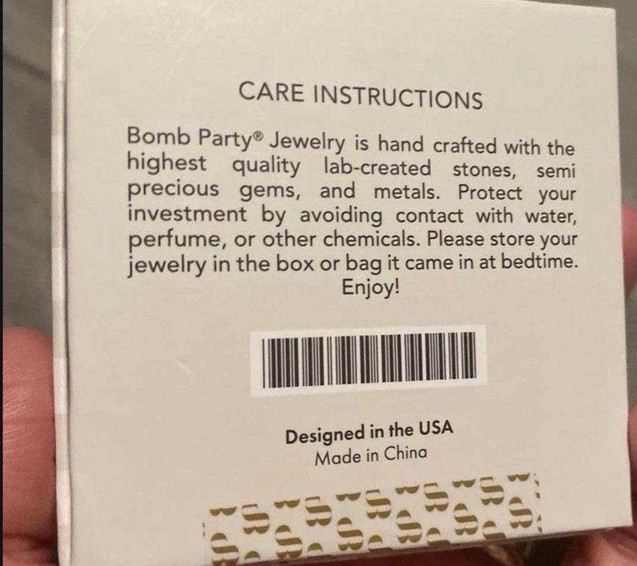 Bomb Party Birthday Collection April 2026 Gold Tone Crystal Dangle Leverback