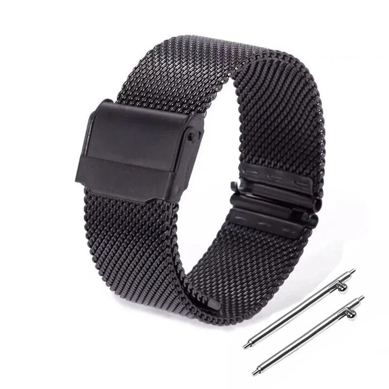 Premium Stainless Steel Milanese Mesh Watch Band Strap 12/14/16/18/20/22/24mm