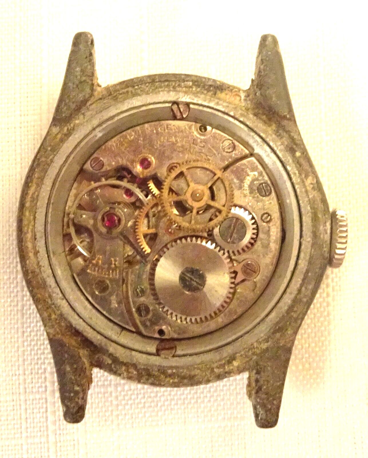 Helbros Wristwatch Movement 17J Vintage Men’s Sweep Second