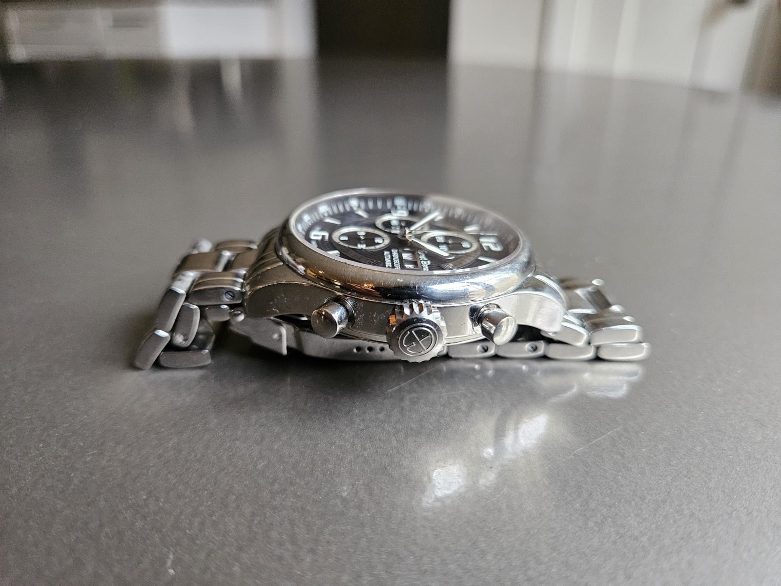 Ernst Benz Chronoscope Contemporary Day-Date Chronograph w/ Integrated Bracelet!