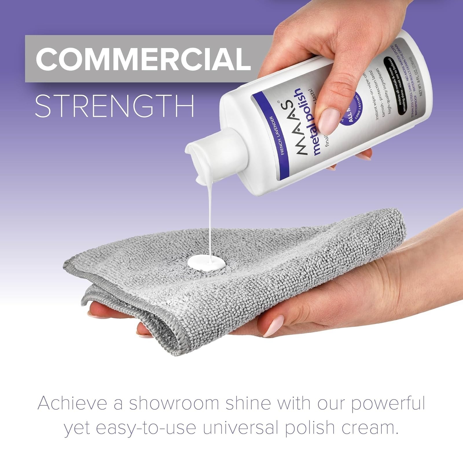 MAAS Liquid Metal Polish, 8 oz – Anti-Tarnish Protection for Metal