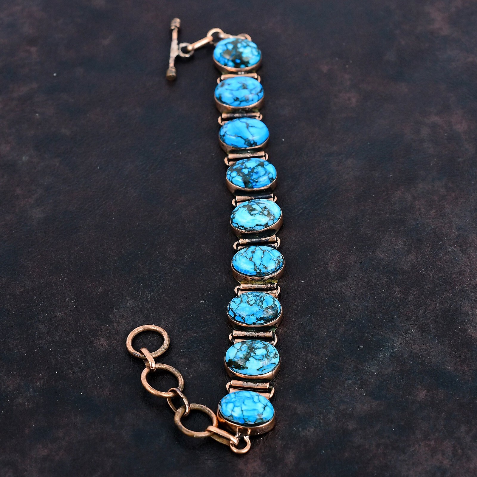 Memorial Day Deal Copper Tibetan Turquoise Gemstone New Chain Bracelet Jewelry