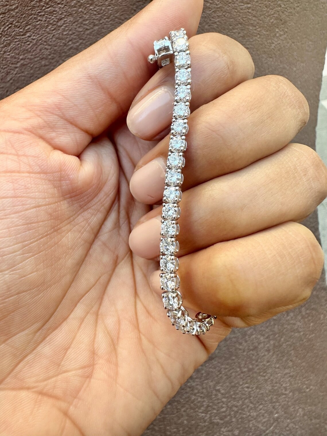 3.50Ct Lab Grown Diamond Tennis Bracelet 925 Sterling Silver Round E-F/VS1
