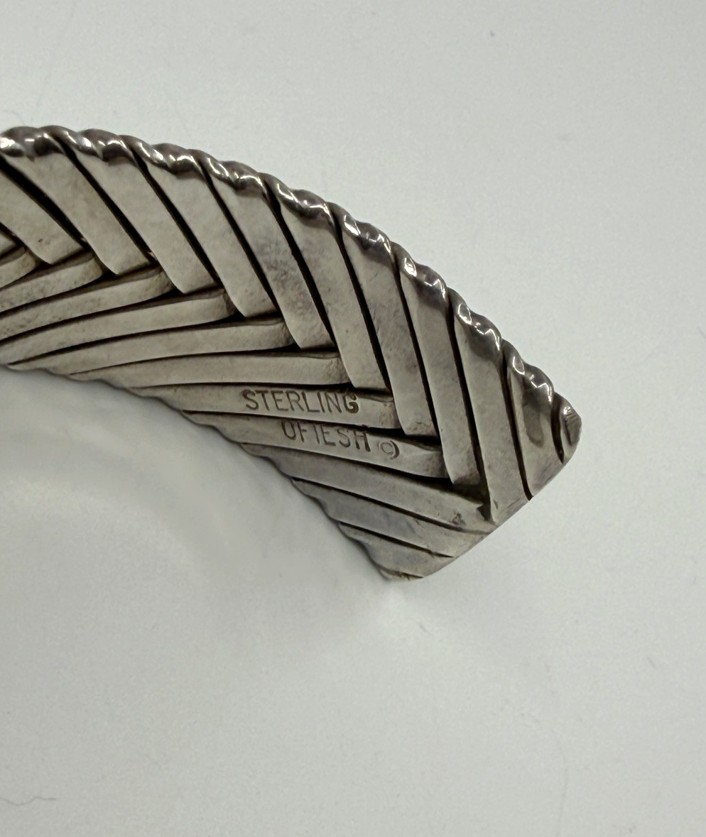 925 Gabriel Ofiesh Woven Cuff Bracelet Size 6.25 32.3 grams