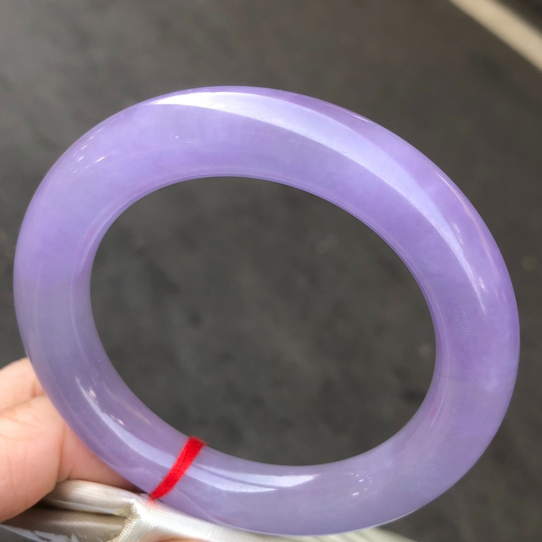 Natural ice Purple&lavender Burmese Jade jadeite amulet Bracelets Bangle 57mm