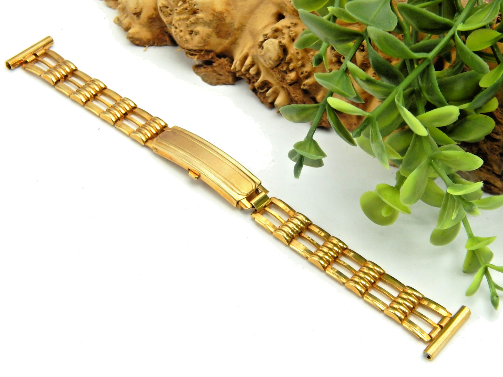 Antique 1930s art deco Peerless 1/40 12KT RGP Watch band 5/8″ 16mm NOS